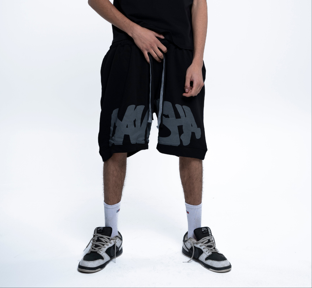 Shadow spray black shorts