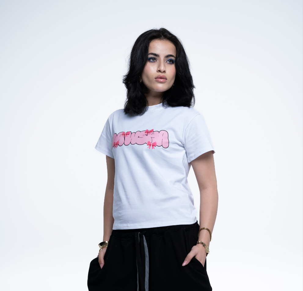 Bubble bow baby tee