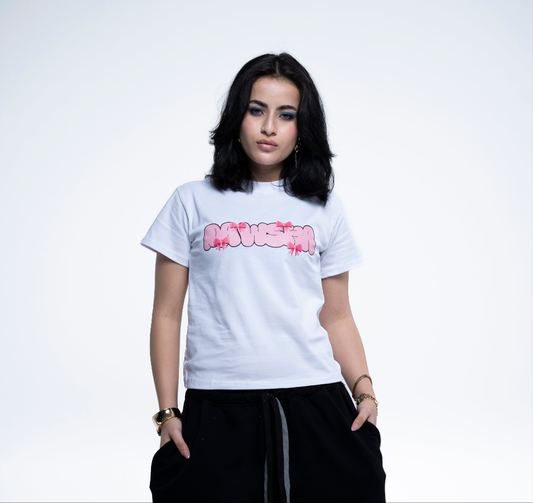 Bubble bow baby tee